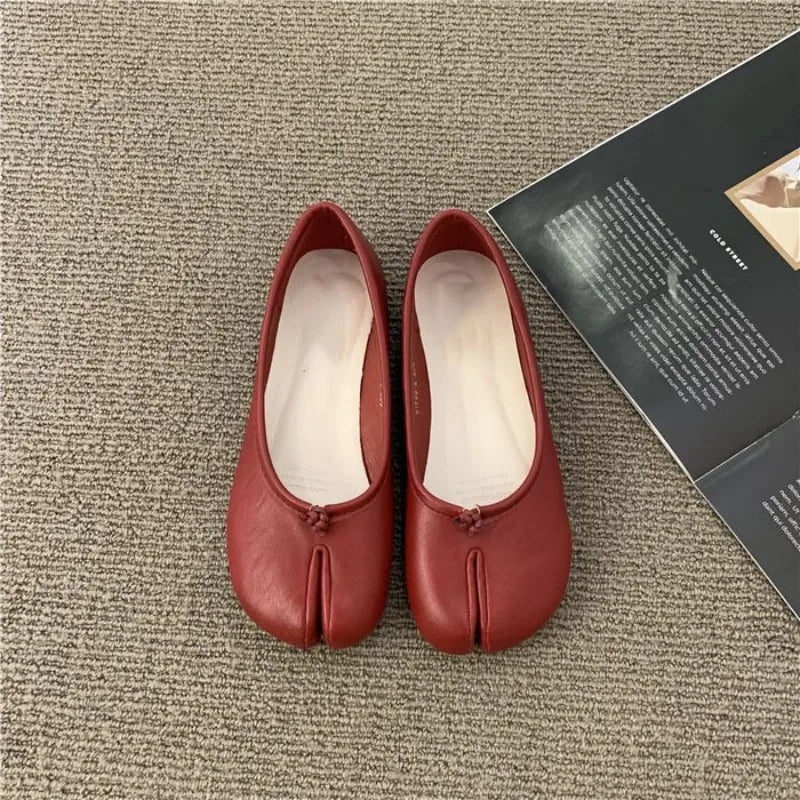 Women's Split Toe Tabi Ballet Flats – Soft Slip-On Loafers Tabi Ballet Flats Axl