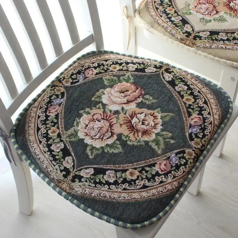 European Thick Dining Chair Cushion – Anti-Slip Soft Seat Pad Chair Seat Cushion Axl green