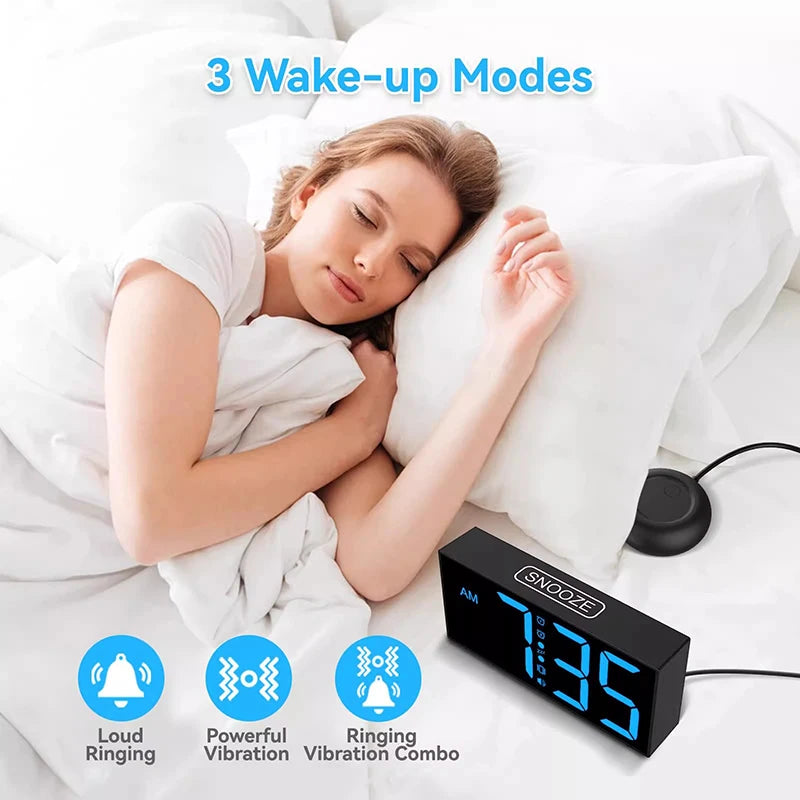 LED Digital Alarm Clock – Minimalist Bedside Desk Clock LED Alarm Clock Axl