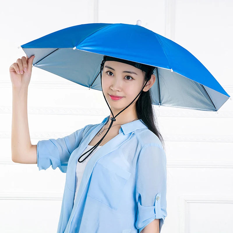 Folding Umbrella Hat – Hands-Free Outdoor Cap for Fishing Outdoor Umbrella Hat Axl