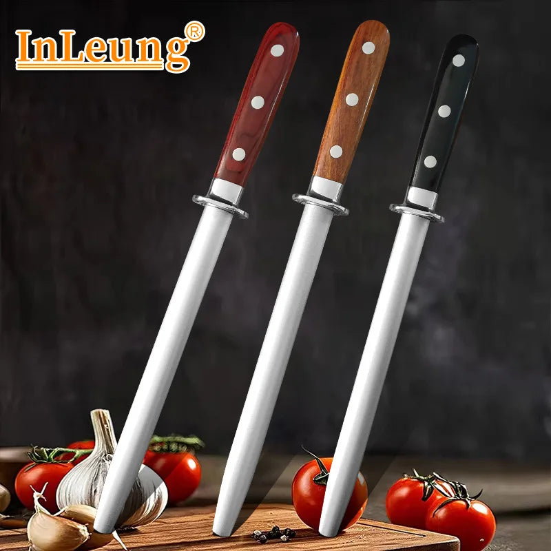 Diamond Dust Knife Sharpening Rod – Wooden Handle Whetstone Knife Sharpening Rod Axl