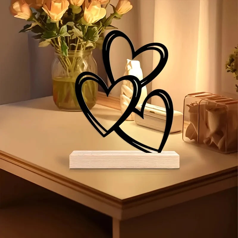 Heart Iron Love Ornament – Desktop & Coffee Table Home Decor Decorative Ornament Axl