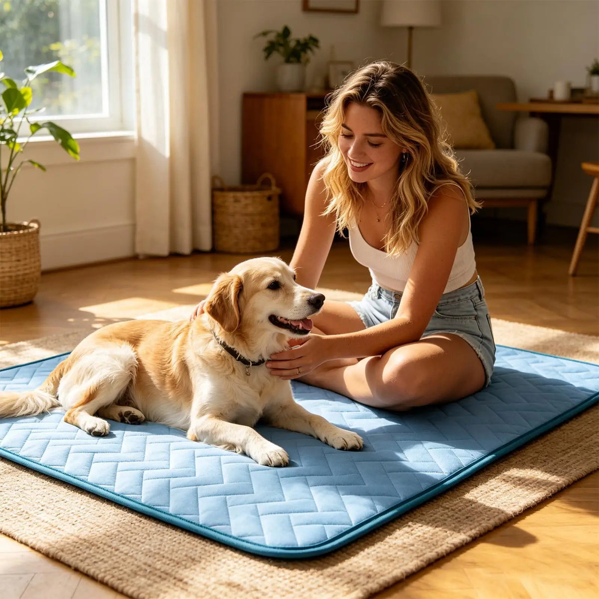 Pet Cooling Mat for Dogs & Cats | Ice Silk Kennel Pad S–2XL Pet Cooling Mat Axl