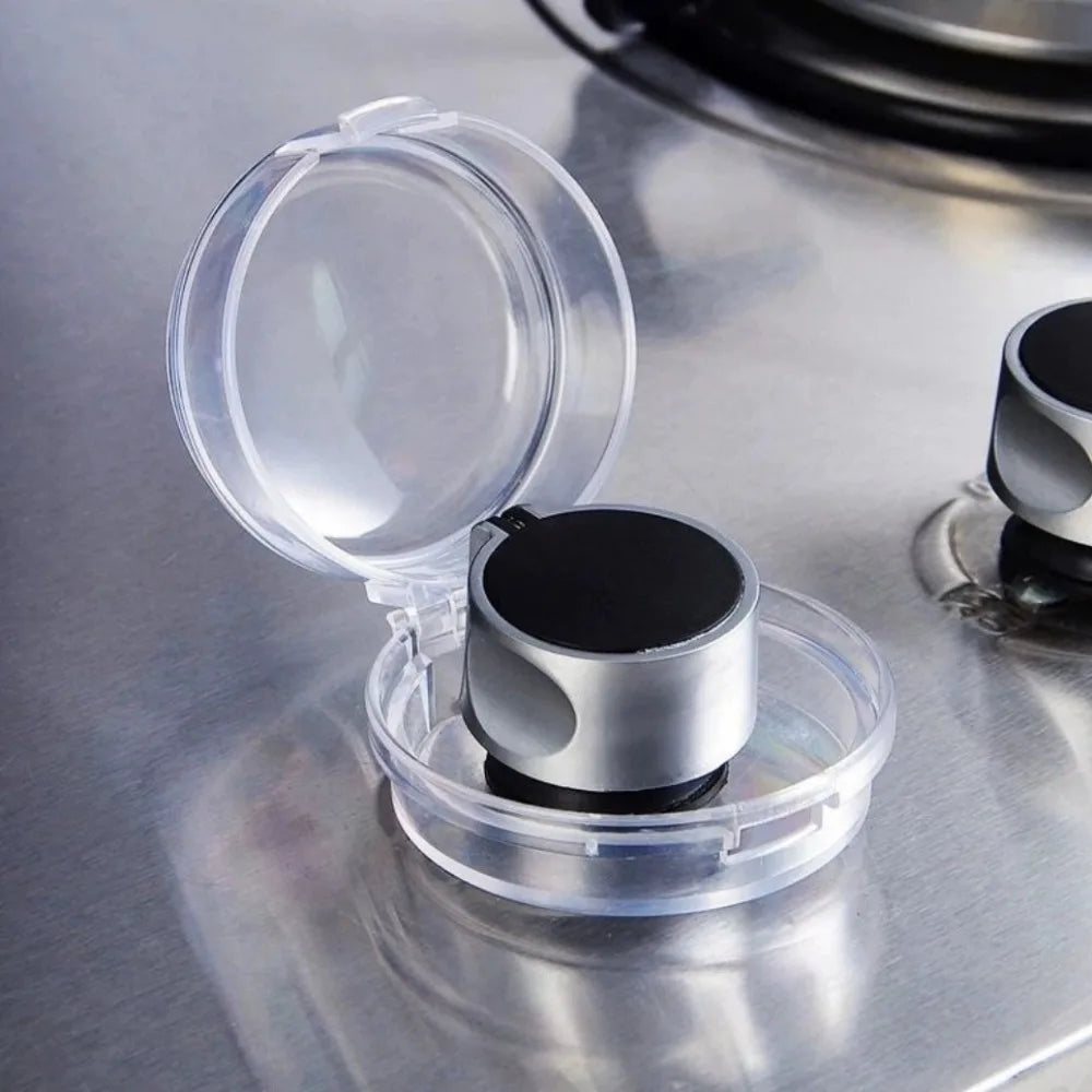 Gas Stove Knob Covers 2pcs – Child Safety Lock Universal Fit Kitchen Safety Cover Axl