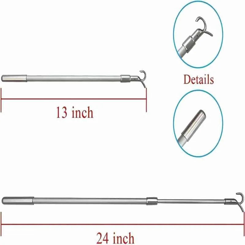 Telescopic Curtain Pull Rod 30–60cm | Aluminum Window Opener Pole Curtain Pull Rod Axl