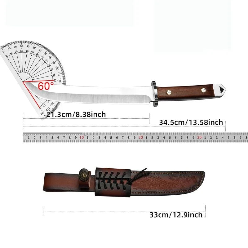 Japanese Chef's Knife – Stainless Steel Cleaver & Wood Handle Chef's Kitchen Knife Axl