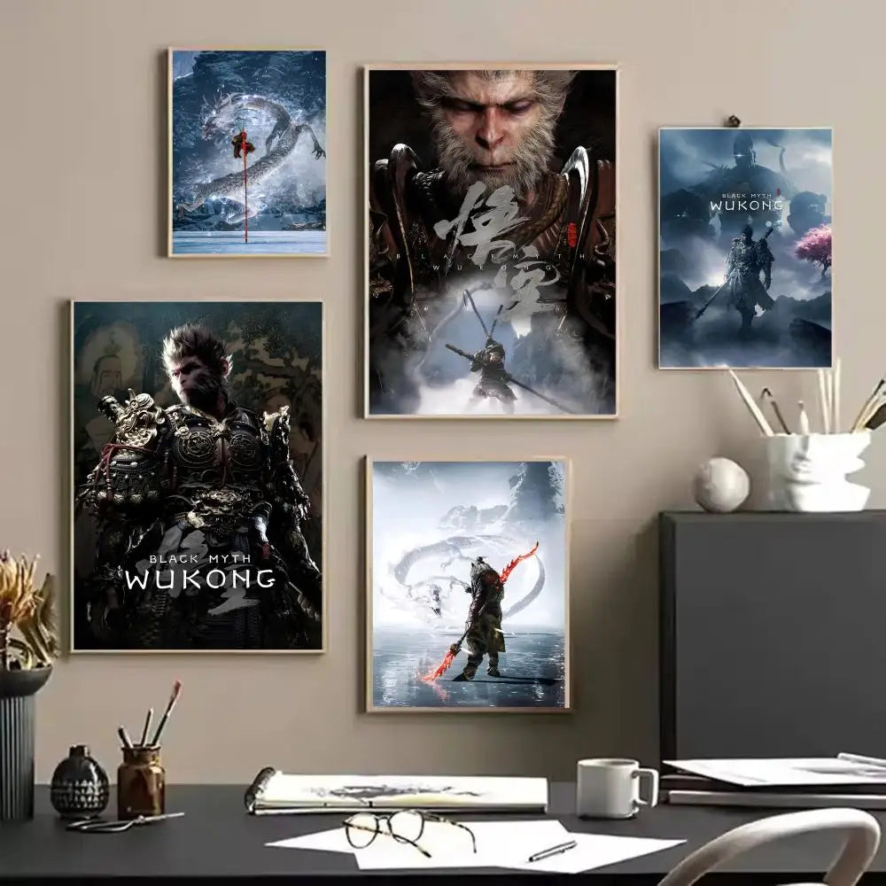 Black Myth Wukong Canvas Wall Art – Unframed Poster Print Canvas Wall Art Axl