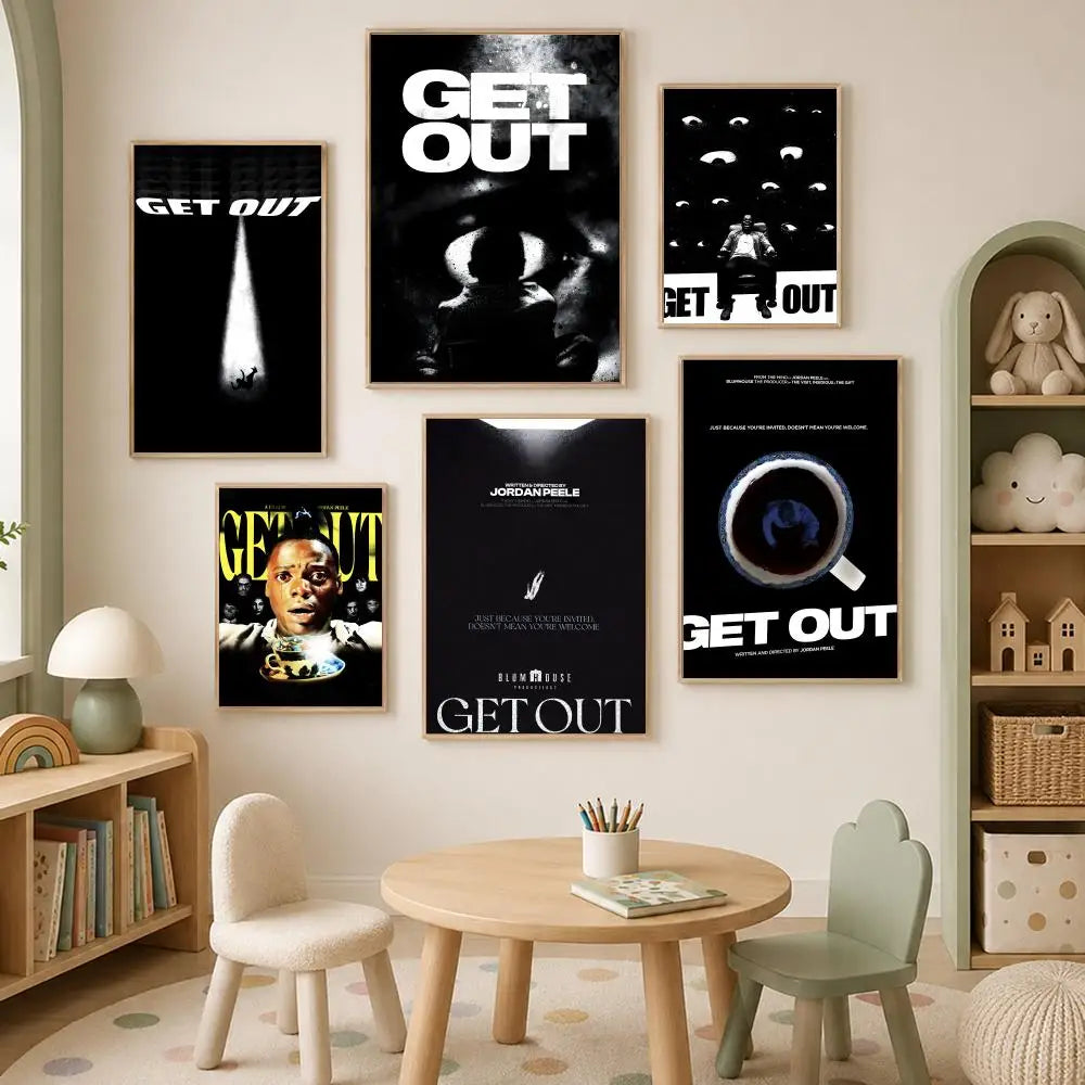 Get Out Movie Poster – Self-Stick HD PVC Waterproof Wall Art Movie Wall Poster Axl