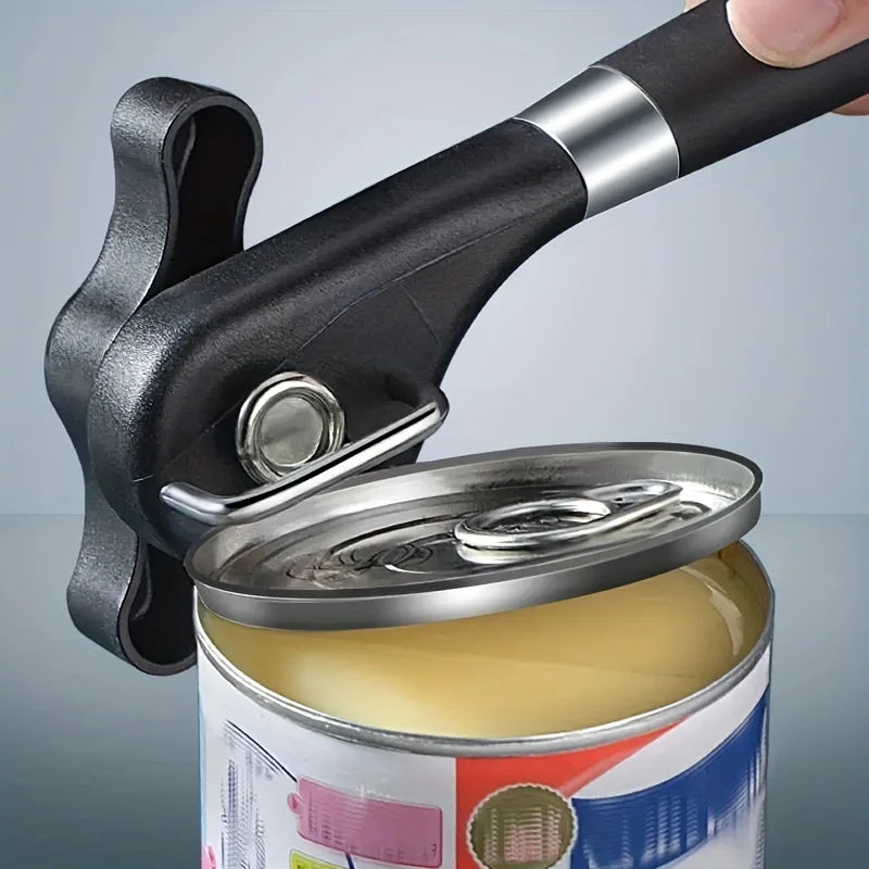 Stainless Steel Side-Cut Can Opener – Safe Smooth Edge Manual Can Opener Axl