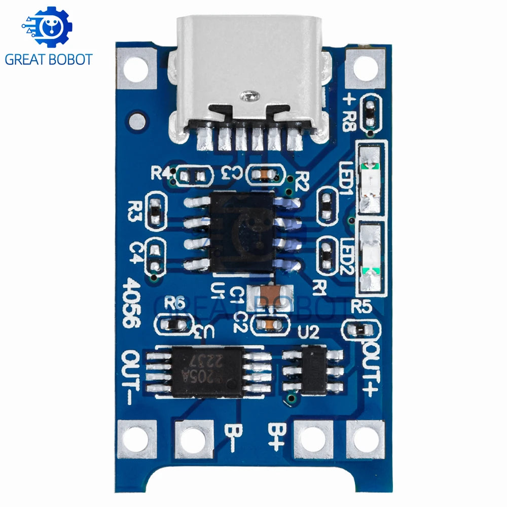 TP4056 5V 1A Micro USB & Type-C Li-Ion Battery Charger Module Battery Charger Module Axl