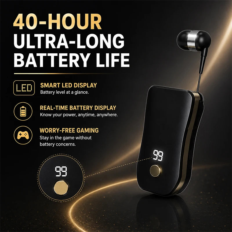 X-100 Wireless In-Ear Headphones | Retractable Sports Earbuds Wireless In-Ear Earbuds Axl
