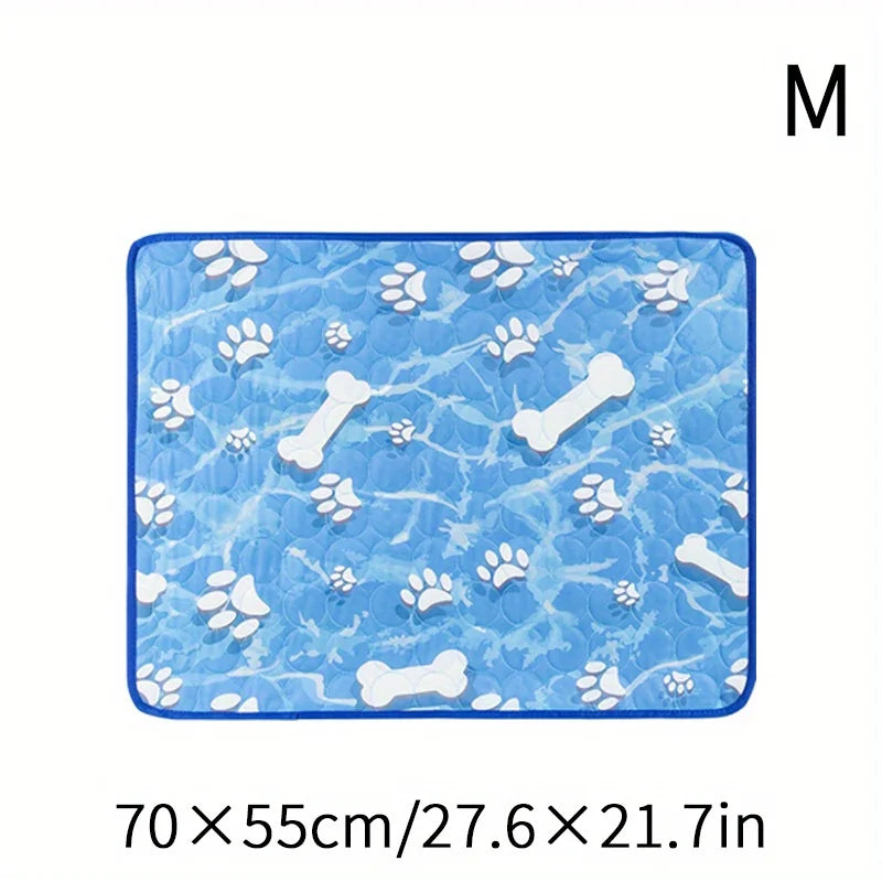 KEMORELA Large Dog Cooling Mat – Ice Silk Self-Cooling Pad Pet Cooling Mat Axl M
