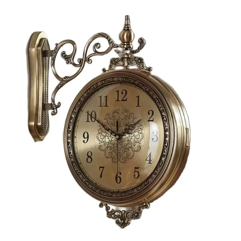 Nordic 3D Double-Face Silent Wall Clock – 42cm Metal Decor Wall Clock Axl