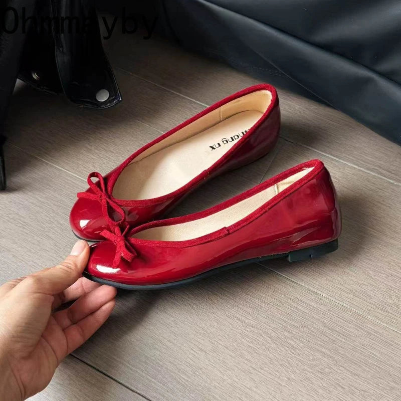 Women's Slip-On Ballet Flats – Soft Round Toe Dress Shoes Ballet Flats Axl