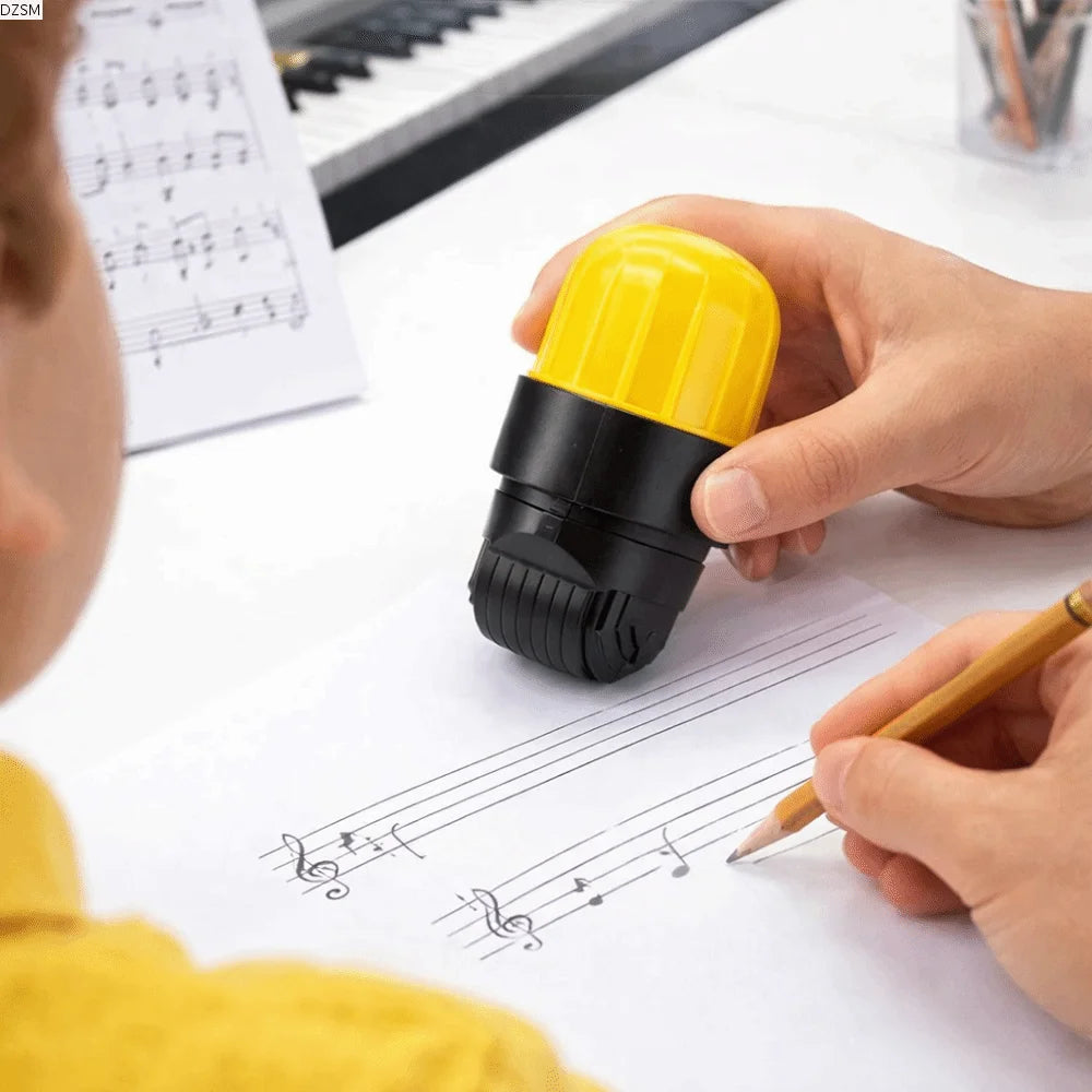 Music Notation Roller Stamp – 5 & 6 Line Staff Sheet Music Tool Music Notation Stamp Axl
