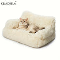 KEMORELA Luxury Long-Hair Cat Sofa Bed for Large Cats Cat Sofa Bed Axl Beige 55X38X18cm