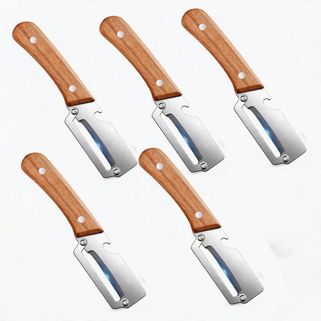 Stainless Steel Peeler Wooden Handle – Fruit & Veg Tool Vegetable Peeler Axl 5pcs
