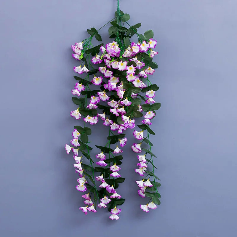 Silk Morning Glory Artificial Flower String 88cm | Wall Hanging Artificial Flower String Axl PURPLE