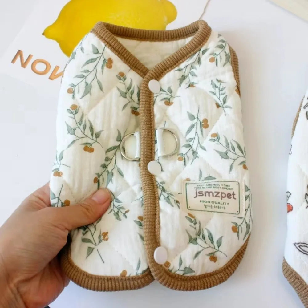 Rabbit Print Winter Dog Coat – Warm Velvet Puppy Jacket Dog Coat Axl