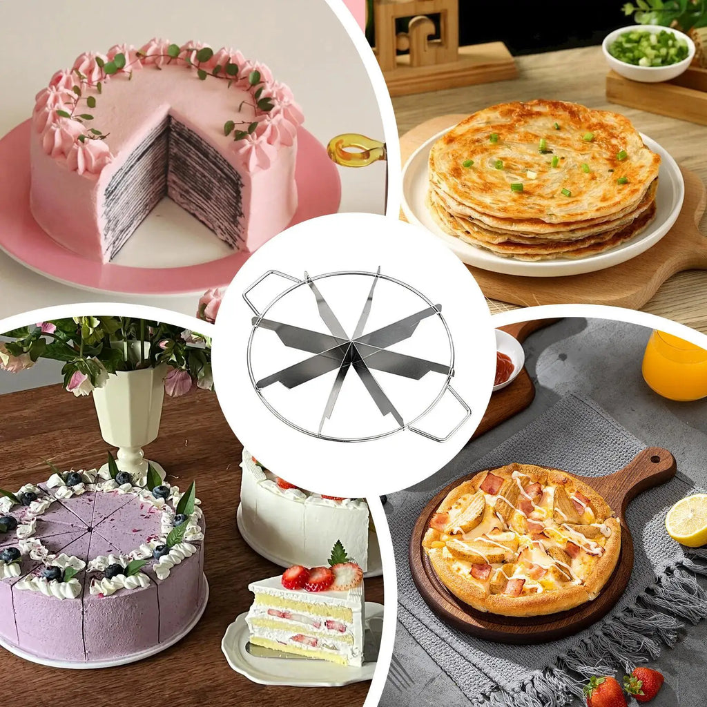 Stainless Steel Cake Divider – 6/7/8 Slice Portion Cutter Cake Portion Cutter Axl