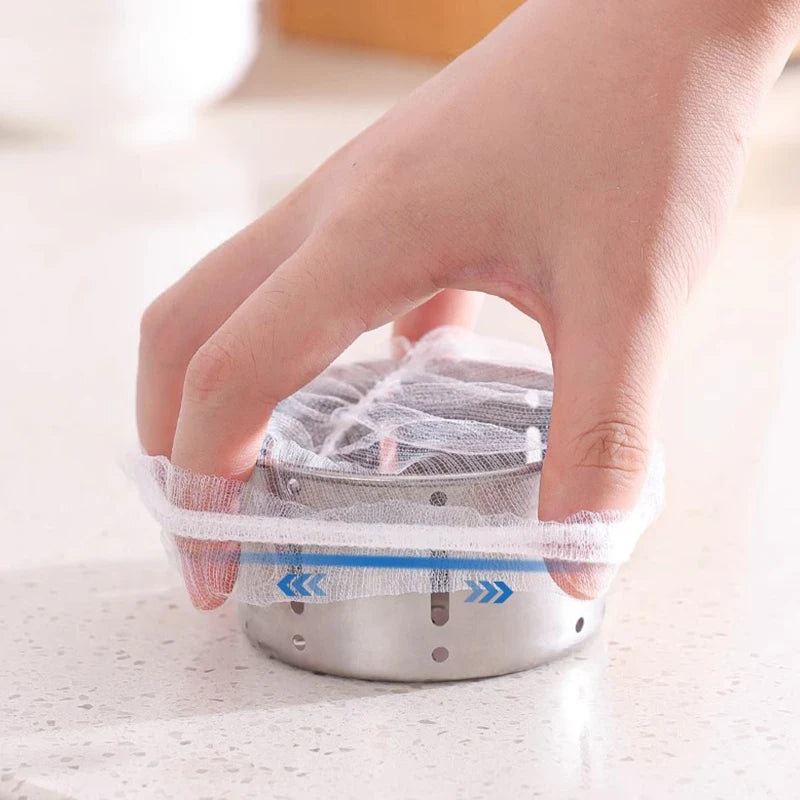 100 Pcs Disposable Sink Strainer Bags – Drain Hair Filter Net Disposable Drain Filter Axl