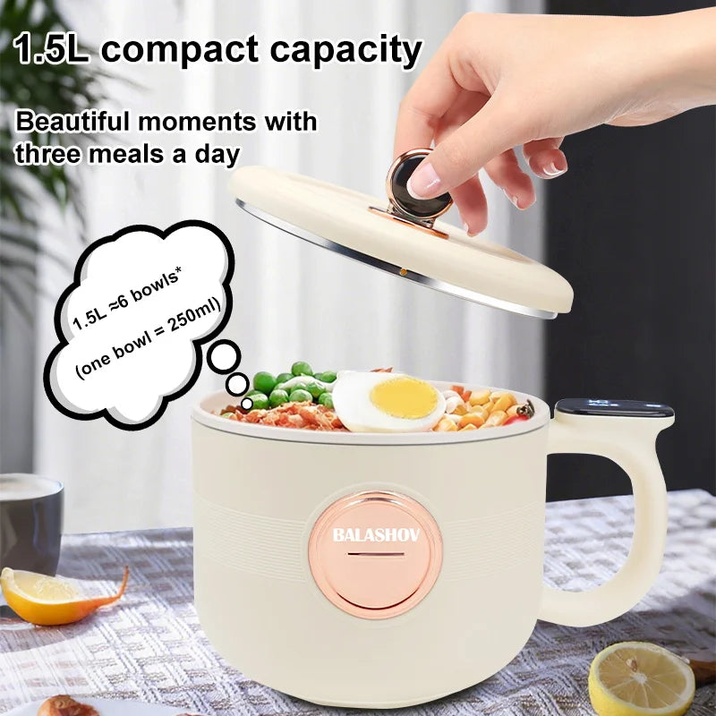 BALASHOV 1.5L Portable Electric Hot Pot – Non-Stick Multi Cooker Electric Hot Pot Axl