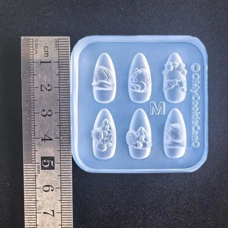 3D Silicone Nail Art Mold – Flower Butterfly Clover Design Nail Art Mold Axl A6