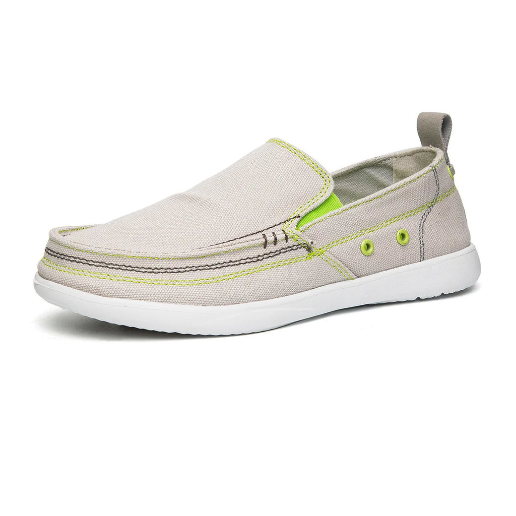 Men's Canvas Slip-On Loafers | Korean Style Casual Shoes Canvas Slip-On Loafers Axl Light Grey 43