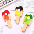 Cartoon Mini Hand Pressure Fan – Ice Cream Design, Kids & Adults Novelty Hand Fan Axl 1pcs randomly sentG