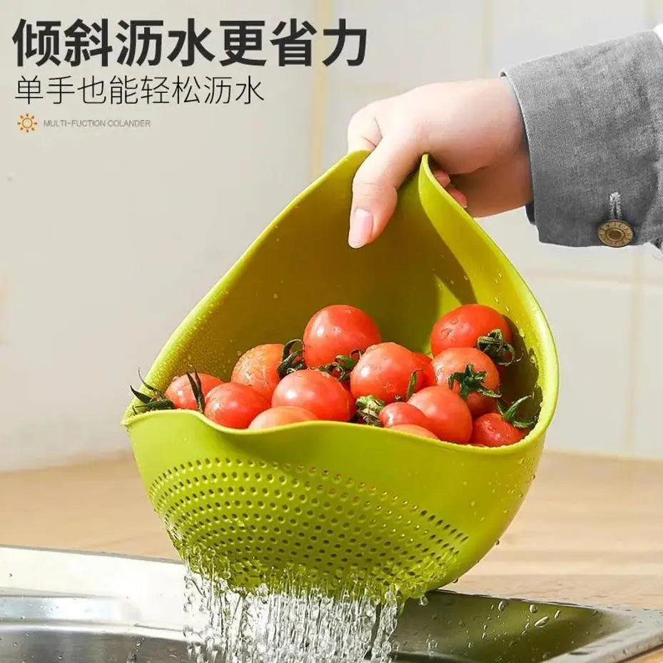 Kitchen Drain Basket – Rice Washing & Vegetable Strainer Kitchen Strainer Basket Axl