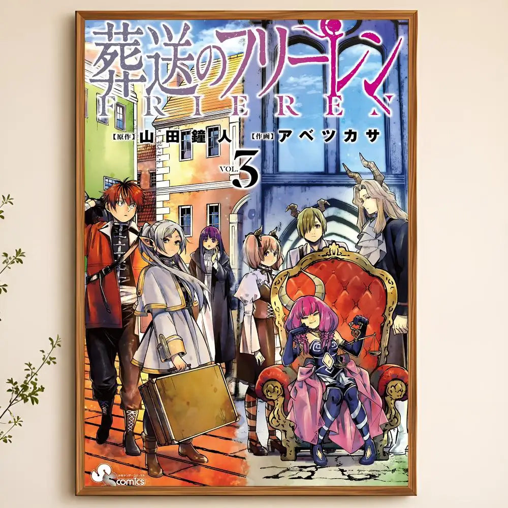 Sousou no Frieren Anime Wall Poster – Waterproof Self-Adhesive Anime Wall Poster Axl White14 40X50cmNoframe