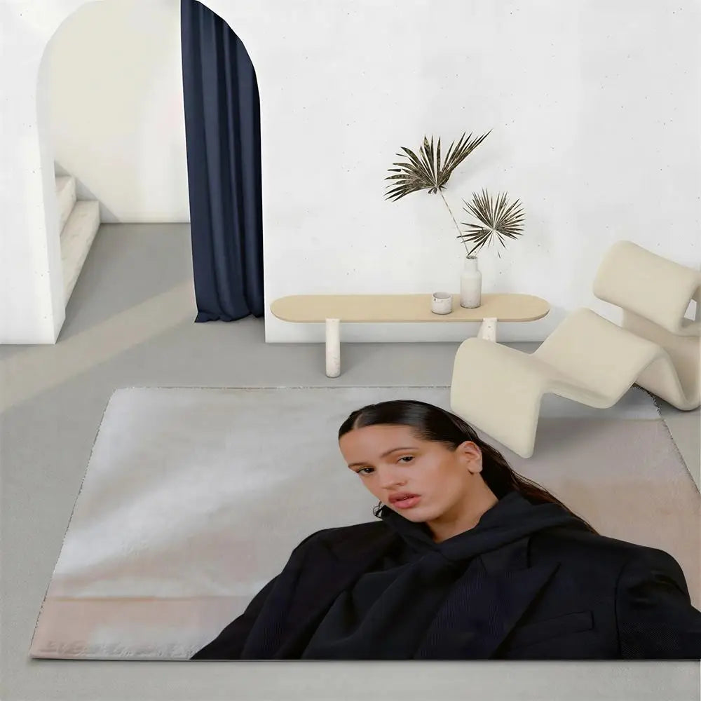 Rosalia Flannel Floor Mat – Non-Slip Soft Indoor Rug | 6 Sizes Flannel Floor Mat Axl White2 120x160cm