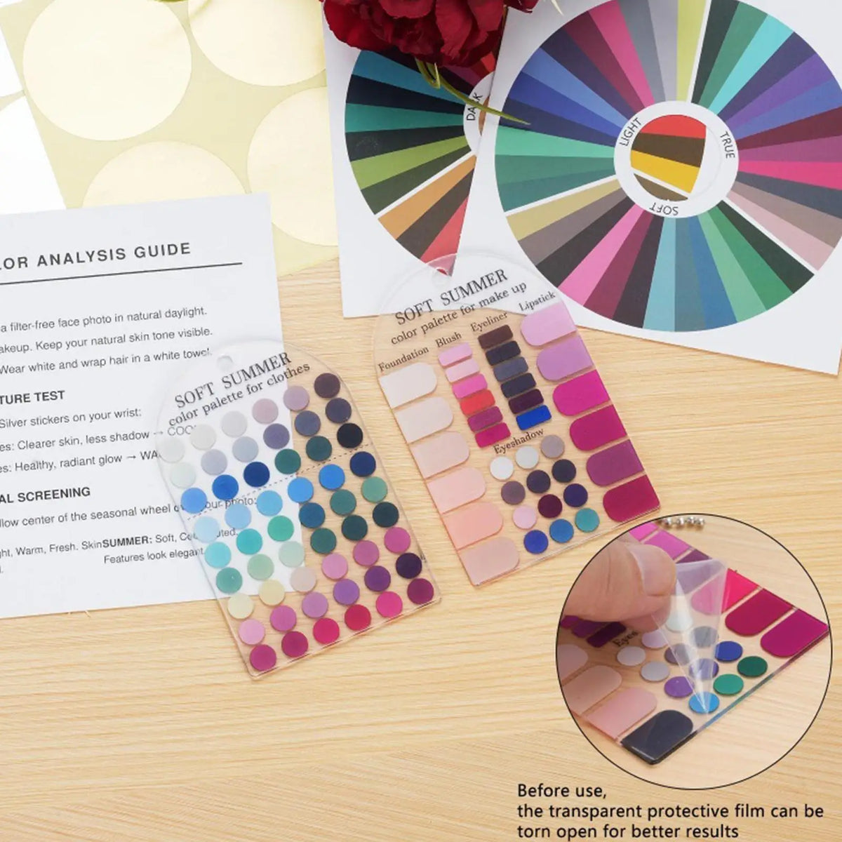 Soft Summer Color Palette Cards – Seasonal Style & Makeup Guide Color Analysis Cards Axl