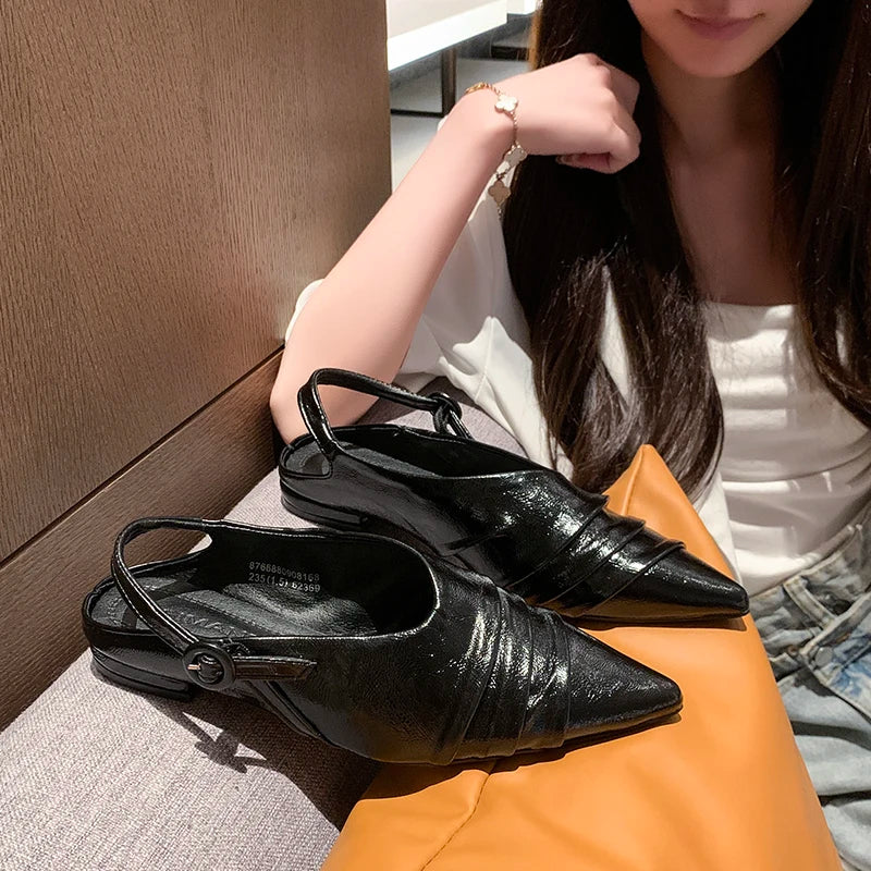 Women's Flat Lace-Up Boat Shoes – Elegant Casual Dress Flats Women's Flat Shoes Axl