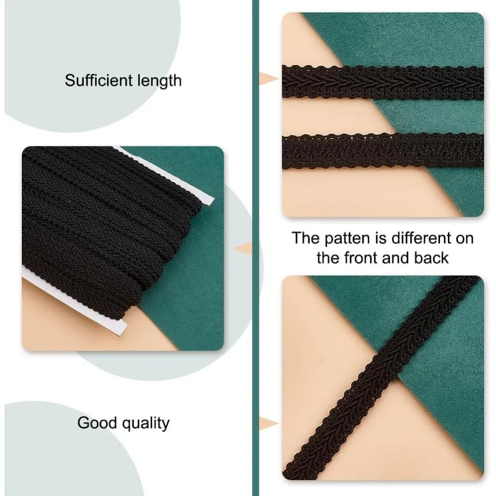 Gimp Braid Trim 25m – ½ Inch Woven Upholstery Sewing Trim Decorative Braid Trim Axl