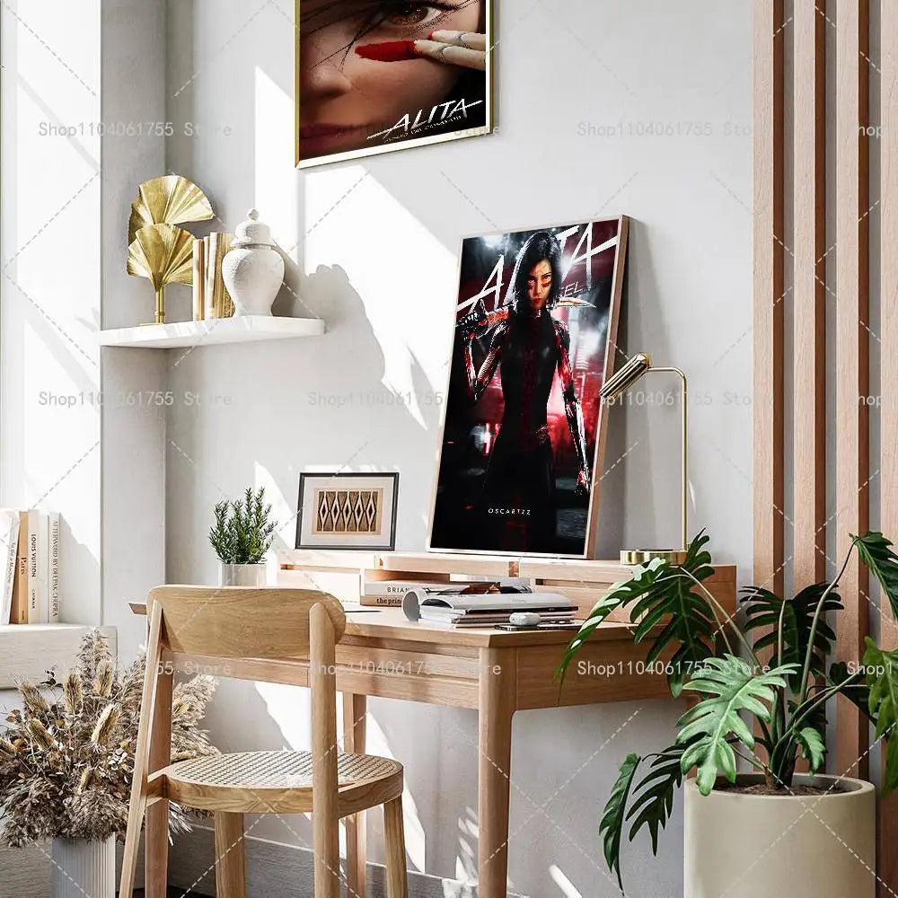Alita Battle Angel Movie Poster – Self-Adhesive Wall Art Print Movie Wall Poster Axl