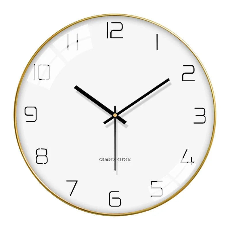 Modern Gold Nordic Silent Wall Clock – 12" Home Décor Silent Wall Clock Axl Style 8 14 inch
