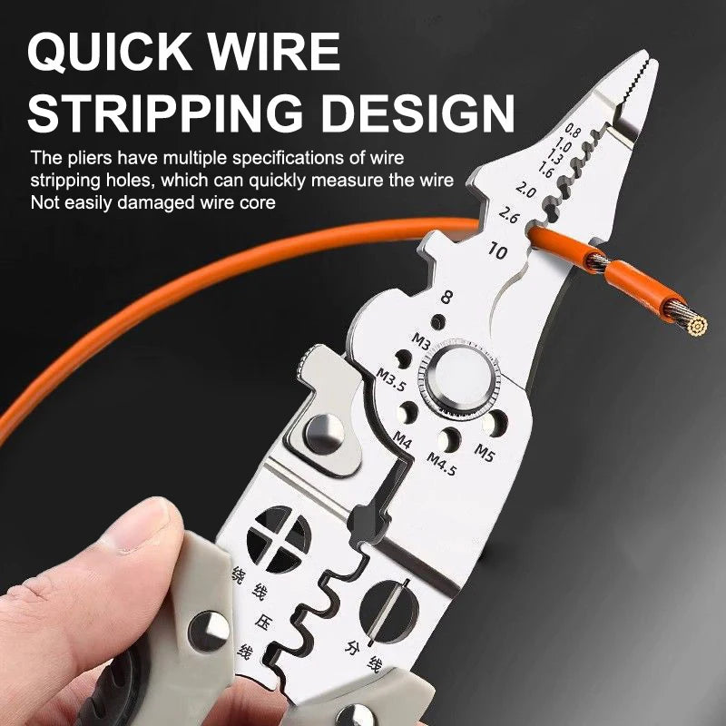 Wire Stripper Cable Cutter Pliers – Non-Slip Metal DIY Tool Wire Stripper Pliers Axl