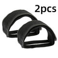 2-Pack Nylon Bike Pedal Straps – Adjustable Toe Clip Bands Bike Pedal Straps Axl black-2pcs