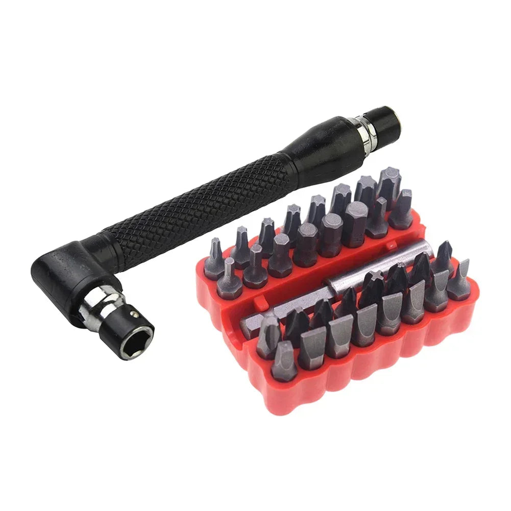 33-Piece Screwdriver Bit Set with L-Type Wrench | 1/4" Hex Screwdriver Bit Set Axl