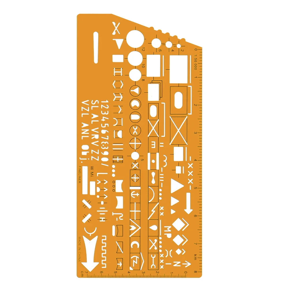 Translucent Drawing Template Ruler – Plastic Stencil Layout Tool Drawing Stencil Template Axl