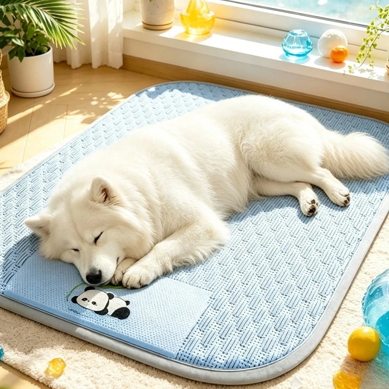 KEMORELA Dog & Cat Cooling Mat – All-Season Pet Bed Pet Cooling Mat Axl Blue 45x35cm