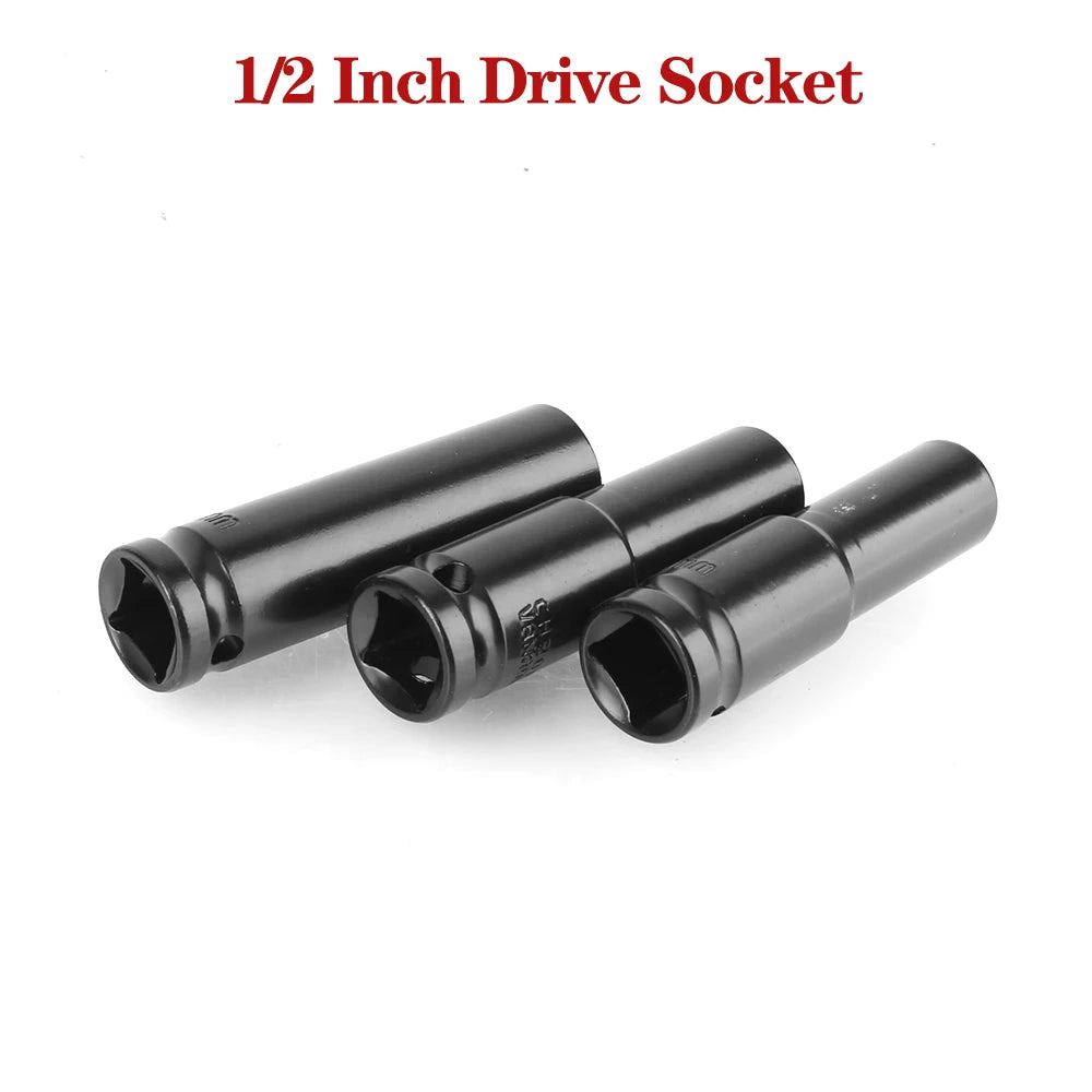 1/2" Drive Hex Socket Set 10–20 Pcs | Cr-V Car Repair Kit Socket Wrench Set Axl
