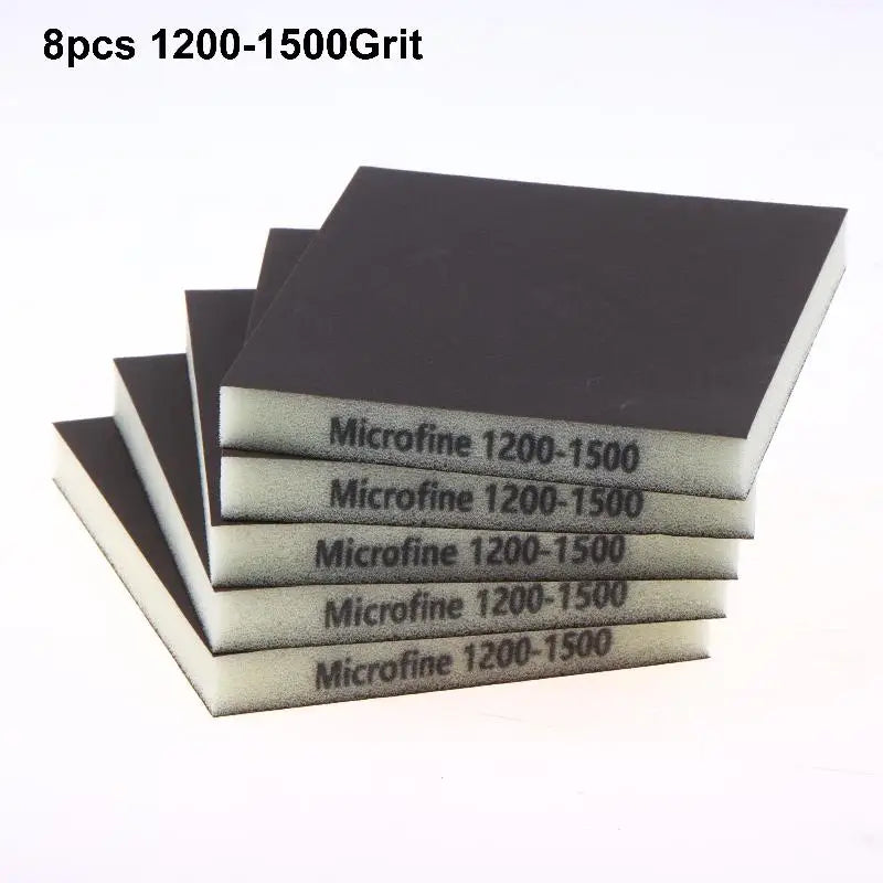 8-Pc Double-Sided Sponge Sanding Pads Assorted Grits 120–1500 Sponge Sanding Pads Axl A5