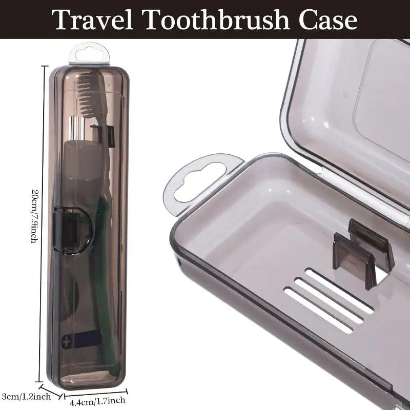 Travel Toothbrush Case – Transparent Portable Storage Box Toothbrush Travel Case Axl