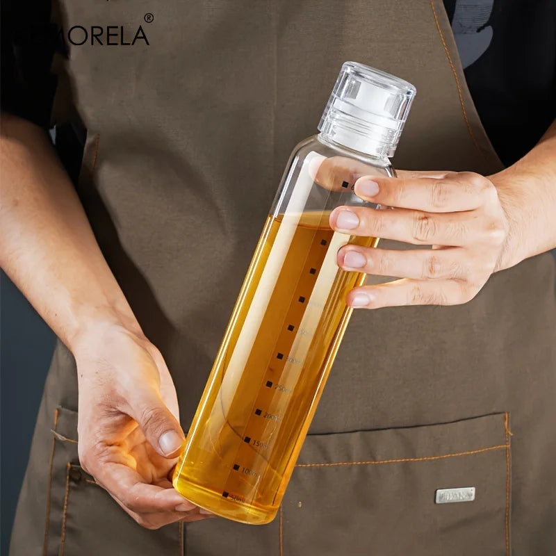 KEMORELA Glass Oil Bottle with Scale 300/450/600ml | Kitchen Glass Oil Dispenser Axl