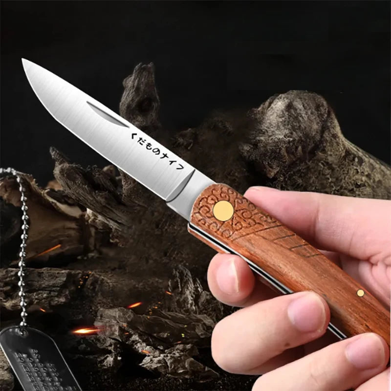 PLYS Folding Mongolian Meat Knife – Stainless Steel Pocket Blade Folding Pocket Knife Axl
