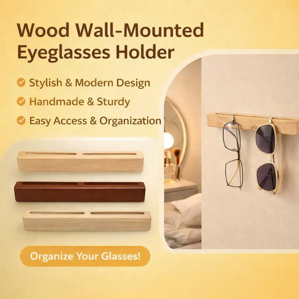 Wooden Wall-Mounted Eyeglasses & Sunglasses Display Rack Glasses Display Rack Axl