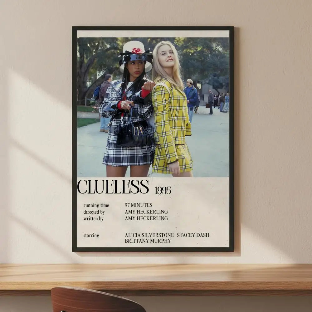 Clueless Movie Poster – HD Self-Adhesive Wall Art Sticker Movie Art Poster Axl White6 40X50cmNoframe