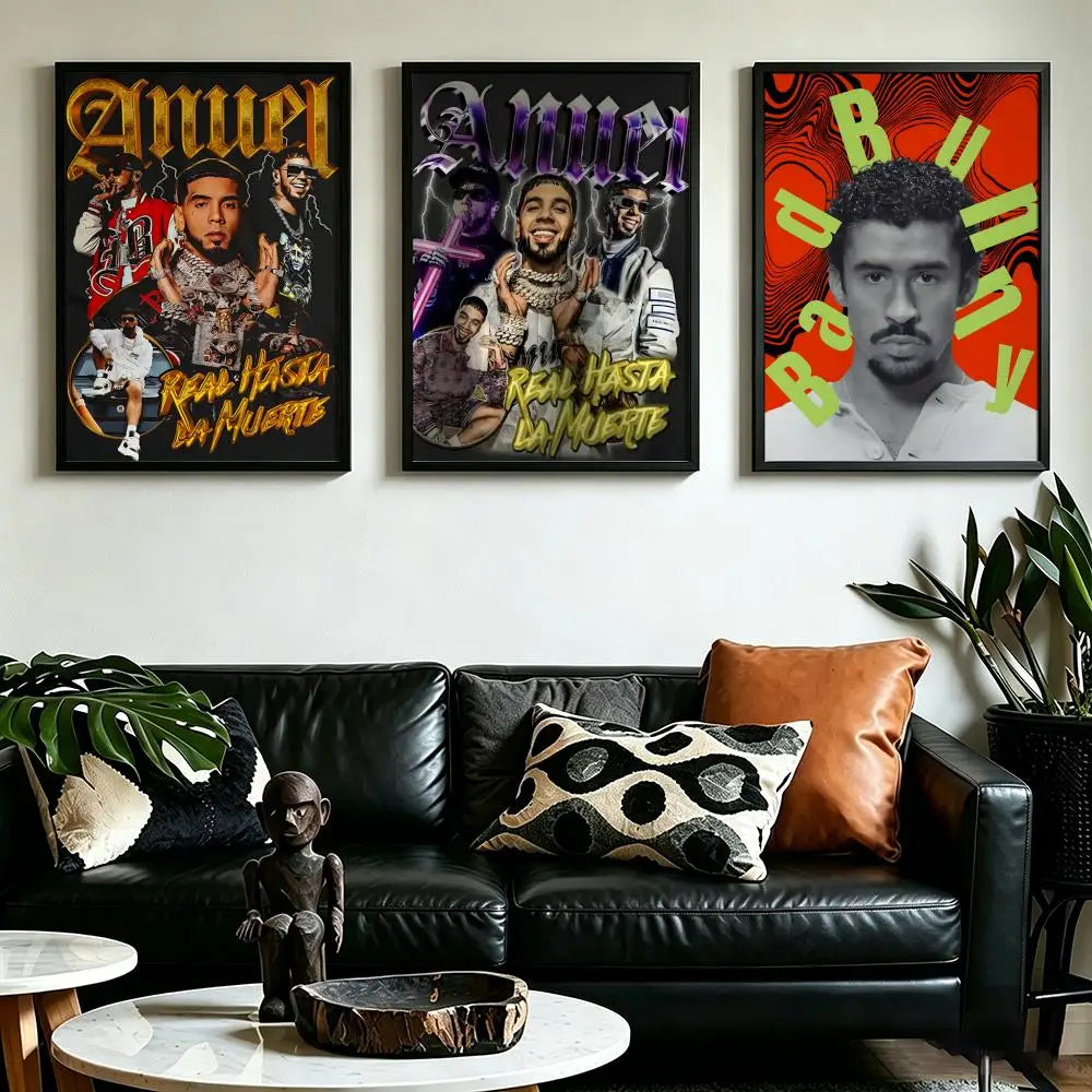 Bad Bunny Hip Hop Poster – HD Waterproof Sticky Wall Art Wall Art Poster Axl